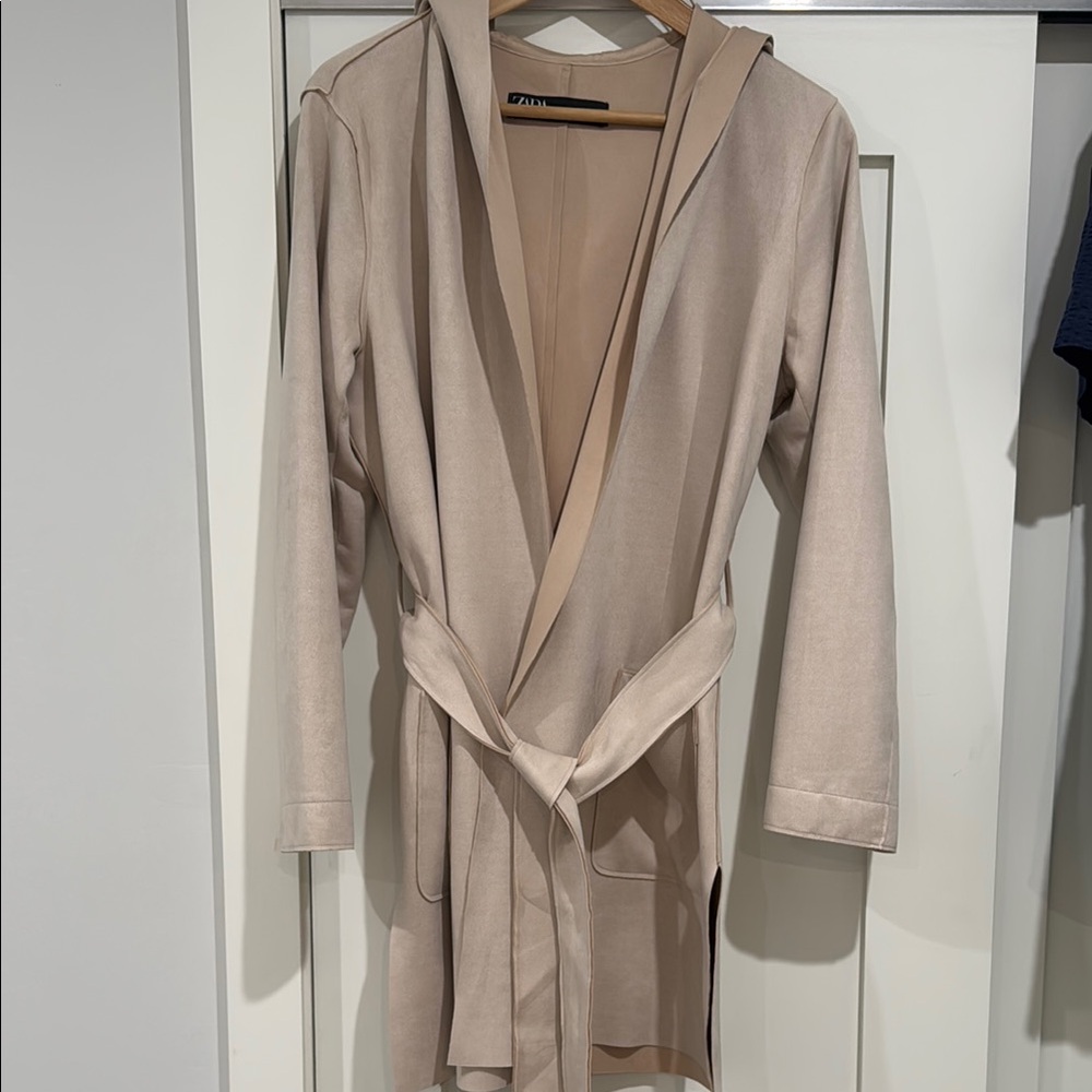 Zara Suede Beige Women's Coat